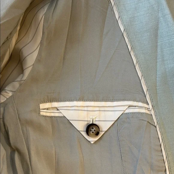 NWT Maeve Anthropologie Light Ceylon Green Linen classic Blazer - Picture 8 of 10